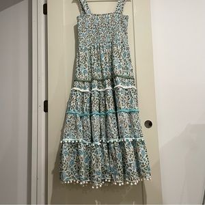 Zara floral block print pompon maxi size medium